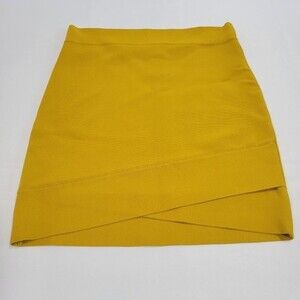 BCBG MaxAzria Gold/Dark Mustard Skirt Size M